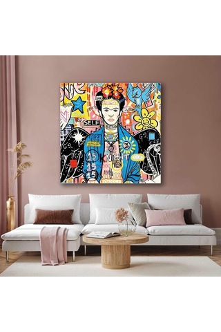 Efsane Ressam Sokak Sanatı Grafiti Kare Hd Baskı Kanvas Tablo