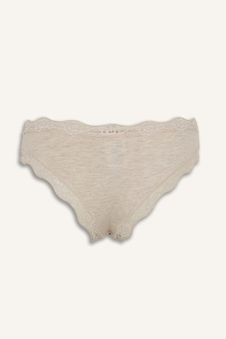 Defacto Fiyonk Ve Dantel Detaylı Ribana 2li Slip Külot I4131ax26aubg588 Bej-bg588