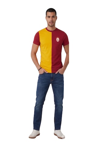 Gsstore Galatasaray Parçalı 5 Yıldız Yetişkin T-shirt Kırmızı - Sarı
