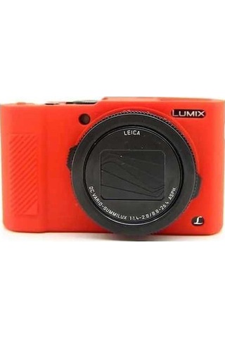 Pazly Panasonic Lx10 Yumuşak Silikon Kılıf - Çizilmeye Ve Düşmeye Dayanıklı Kırmızı Kapak