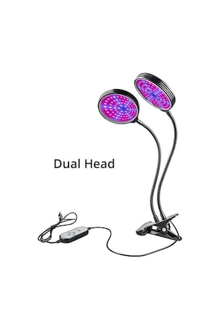 Dc5v Usb Led Büyümek Işık Tam Spektrum Fitolampy Clip-on Phyto Lamba Bitkiler İçin Çiçekler Kapalı Büyümek Çadır Kutusu Fitolamp Bitki Işık Two Head