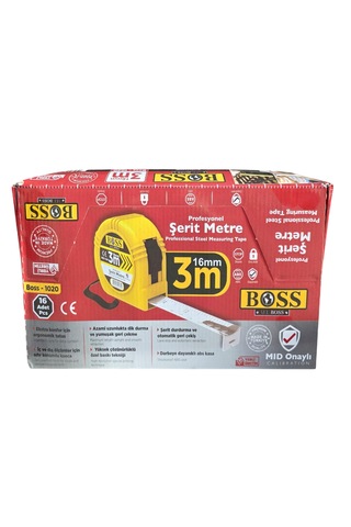 Boss 3x16 Mm Şerit Metre 16 Adet 3 M