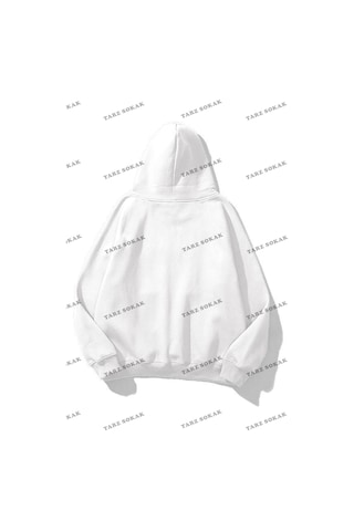 Startmore Y2k Unisex Bear & Fan Sweatshirt Kod 1549 Beyaz Beyaz