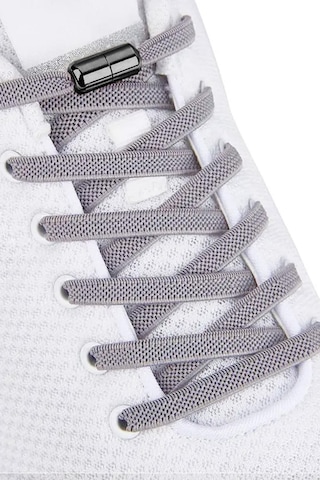 Ayarlanabilir 1 Çift Gri Vidalı Kapsül Uçlu 6 Mm Lastik Pratik Bağcık Gri