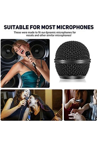 Kablosuz Mikrofon Izgarası Mikrofon Aksesuarları Sm58, Sm58s, Sm58lc Ve Daha Fazlası İçin Metal Mikrofon Izgarası