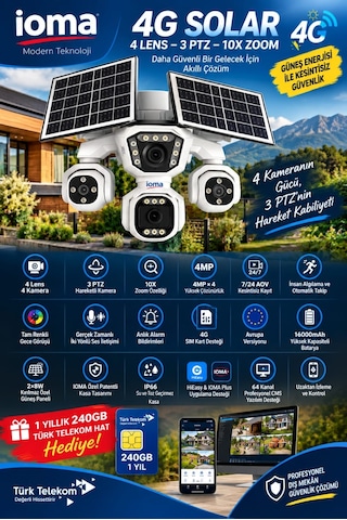 4g Solar Sim Kartlı Kamera