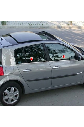 Renault Megane 2 Hb Krom Cam Çıtası 2004-2010 4Prç