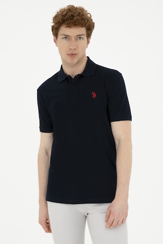 U.S. Polo Assn. Erkek Slim Fit Polo Yaka Koyu Lacivert Basic Tişört 50279573-VR100