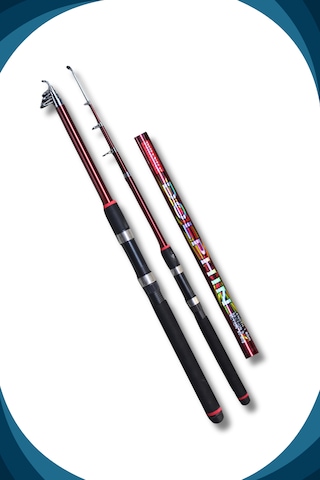 Piranha Dolphin 165cm 50-150gr Ak 200 Çocuk Olta Seti Kırmızı