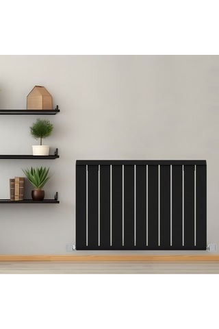 600x872mm Armoni Yatay Alüminyum Radyatör Silk Patern Black Pütürlü Siyah