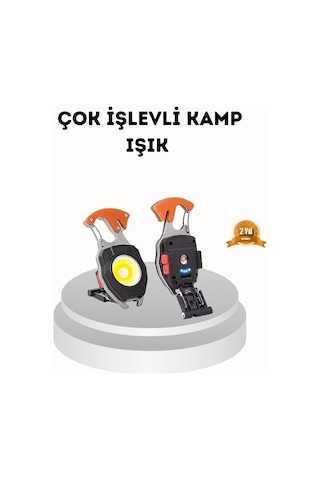 Şarj Edilebilir Çok Amaçlı Mini Fener Güvenlik Düdüklü Kompakt Ve Hafif Tasarım Belirtilmemiş