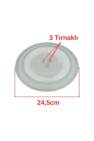 Vestel İle Uyumlu Md17 Mikrodalga Fırın Cam Tepsi