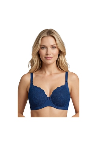Cottonill Bra - Elora Büyük Beden Dantelli Balenli Minimizer Ayarlanabilir Askılı Kadın Sütyen 3'lü Paket Çok Renkli
