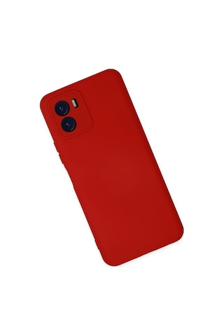 Uryport Vivo Y15s Kılıf Nano İçi Kadife Silikon - Kırmızı