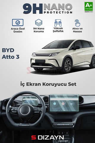 S-dizayn Byd Dolphin 9h Nano Gösterge Ve Multimedya Ekran Koruyucu Parlak 2024 Üzeri A+ Kalite