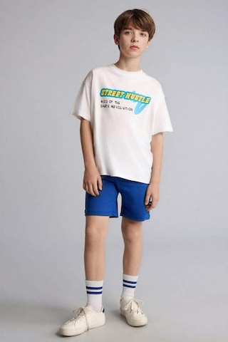 Defacto Oversıze Sweatshirt Kumaşı Şort Erkek Çocuk H2027a826smbe52 Mavi-be52