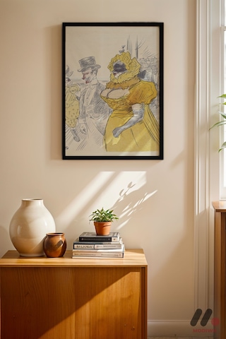 Toulouse-lautrec Vintage Afiş, Siyah Çerçeveli Duvar Tablosu - Sanatsever Hediyesi