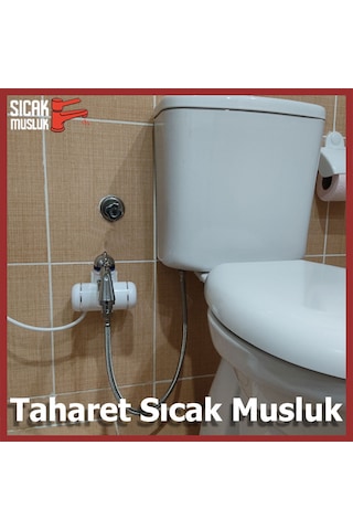 Elektrikli Taharet Sıcak Wc Musluk Ani Su Isıtıcı Fhr-2B Beyaz