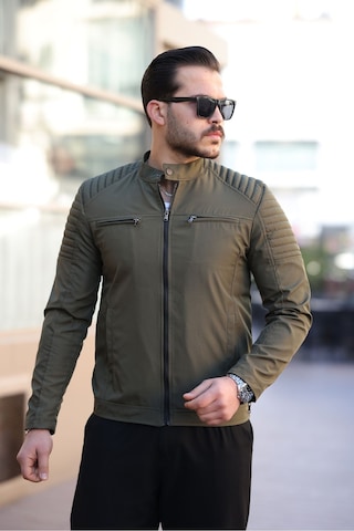 Mero Life Erkek Haki Su Ve Rüzgar Geçirmez Slim Fit Astarlı Mevsimlik Mont Haki