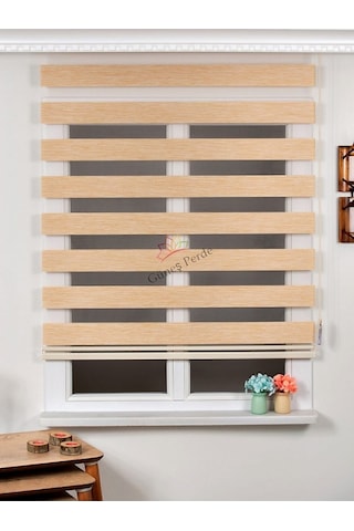 Ithal Bambu Sütlü Kahve R-06 Stor Zebra Perde Sütlü Kahve
