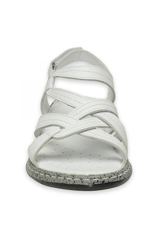 Mammamia D26ys-2415 Kadın Hakiki Deri Günlük Comfort Sandalet Beyaz