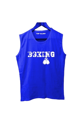 Top Glory Boxingw Baskılı Kolsuz Sporcu T-shirt Tank Top Sporcu Fitness Atlet