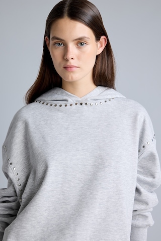 Defacto Boxy Fıt Kapüşonlu İşlemeli Kalın Sweatshirt I3345ax26wngr93 Gri-gr93