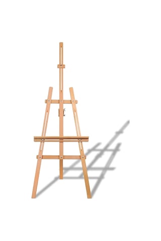 Üç Ayaklı Fırınlanmış Kayın Ahşap Stüdyo Galeri Tipi Demonte Şövale 170 Cm