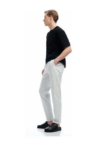 Koton Beli Bağcıklı Cep Detaylı Pamuk Keten Karışımlı Chino Pantolon Gri Desenli 5sam40024hw Gri Desenli