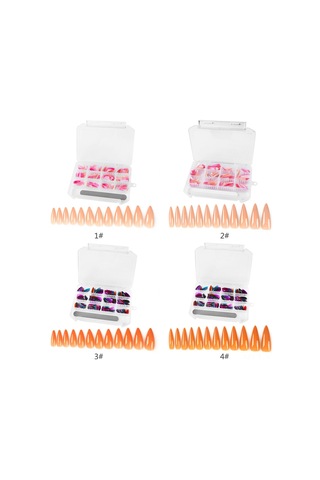 Yifomall 240 Parça Renkli Ve Sivri Uçlu Profesyonel Tırnak Uzatma Seti - Çeşitli Boyutlar Ve Dosya Hediyeli