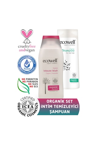 Ecowell Organik İntim Temizleyici 200 ML + Şampuan 300 ML