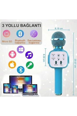 Eğlenceli Karaoke Mikrofonu - Çocuklar İçin