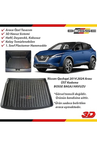Nissan Qashqai Bagaj Havuzu Tekna Üst Kademe 2014 2024