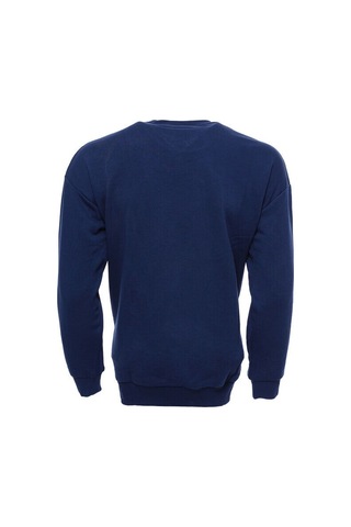 Wessi Lacivert Baskılı Desenli Bisiklet Yaka Sweatshirt Lacivert