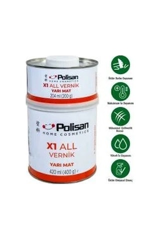 Polisan X1 All Vernik Yarımat 0.6 Kg. Polisan X1 All Vernik Yarımat 0.6 Kg.