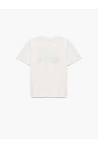 Koton Stitch Baskılı Lisanslı Beyaz Erkek Çocuk T-shirt 6skb10107tk Beyaz