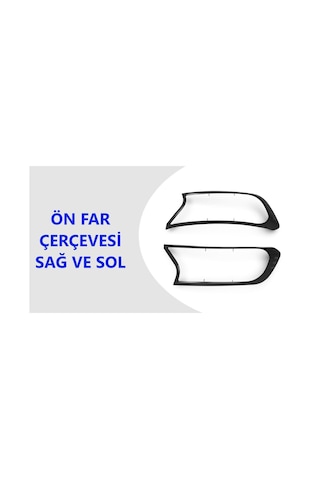 Ebal Otomotiv Ford Ranger Far Çerçevesi Kaplama 2 Prç Mat Siyah 2015 Sonrası