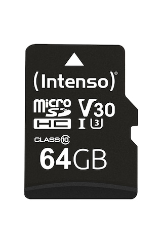 Intenso 64gb Microsdhc Uhs-ı Professıonal Class10 U3 V30 Ultra High Speed Memory Card 4k
