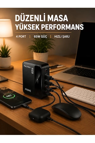 Usb-a Ve Usb-c Girişli Çoklu Şarj Cihazı Renkli