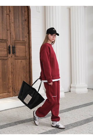 Fonna Fashion Esf-2304 Bayan Eşofman Takım Bordo