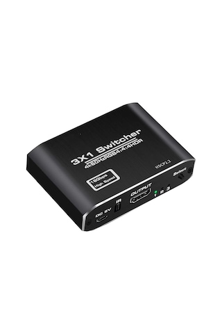 Gplus 4K321M 3 Port Hdmı 2.0 4K 60Hz Hdr 10 Hdcp 2.2 Metal Switch