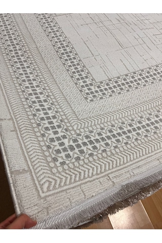 Bertuğ Halı Ada Serisi 06 Salon Oturma Odası Halısı 200x290 6m2 Gri -Krem