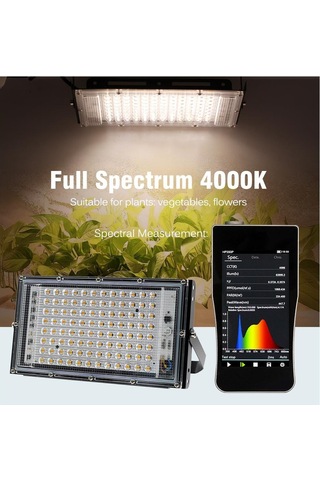 Led Büyüyen Işık 220v Tam Spektrumlu Phytolamp 50w/100w/300w Su Geçirmez Mor