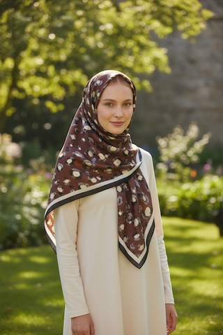 Deserto Fashion %100 Saf İpek Crepe De Chine Eşarp - Özel Tasarım Tok Duruşlu 90x90 Çok Renkli