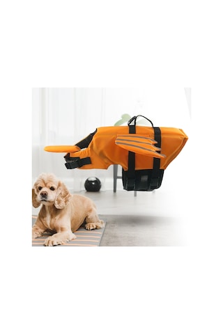 Suntek Saplı Köpek Can Yeleği Plaj Bot Havuzu Için Turuncu-m