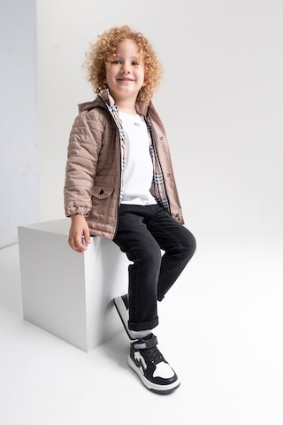 Mnpc Unisex Çocuk Siyah-beyaz Hakiki Deri Anatomik Günlük Bot 25k4b11047770 Siyah-beyaz