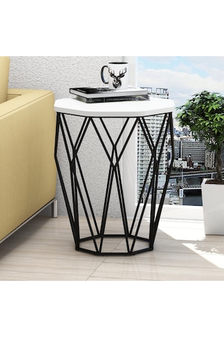 Variant Sofya Metal Yan Sehpa - Beyaz