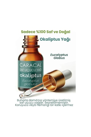 Caracal Saf Okaliptus Yağı Doğal Okaliptus Uçucu Yağı 10 Ml Okaliptüs Yağı