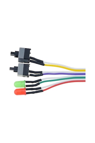 5064 Anakart Led Işıklı Power Ve Reset Açma Kapama Butonu
