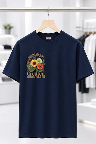 Bayloranzzo Perhaps %100 Pamuk Heavy Cotton Premium Kalite Kadın Tişört Lacivert